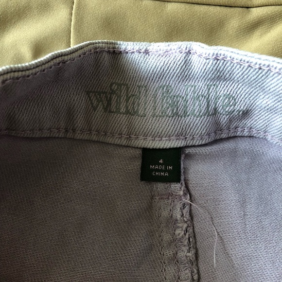 OLD FABLE Pink Purple Denim Raw Hem Women’s Size 4 Skirt - Picture 2 of 5